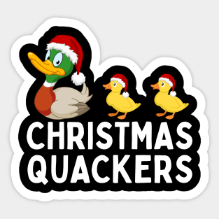 Christmas Quackers Cute Matching Family Christmas Sticker